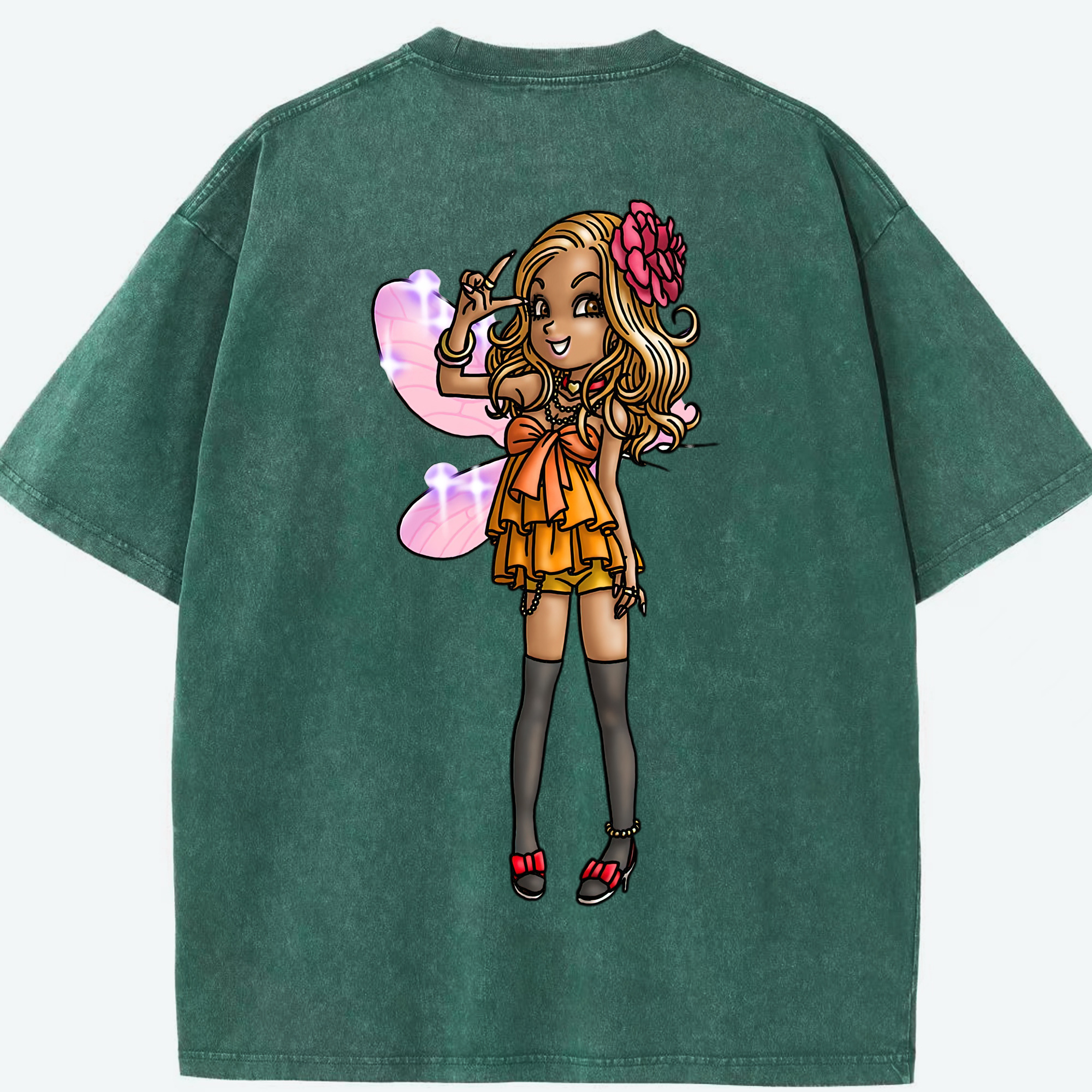 （画像用） ドラゴンクエスト Doragon Kuesuto Dragon Quest 綿100% ヴィンテージ風 半袖Tシャツ（背面プリント）
